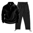 thumbnail image 3 of Dovford Men's Tracksuit 2 Piece Quarter Zip Sweatsuit Sets Casual Athletic Running Jogging Suits Spring 2025, 3 of 6