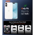 thumbnail image 2 of Fanzc-pour Étui iPhone 16 Plus : Étui Transparente Protection Anti-Choc Militaire Anti-Jaunissement - Cyan17, 2 of 4
