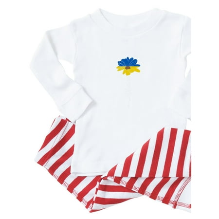 

CafePress - Ukraine Flag Sunflower Vintage Ukrainian S Pajamas - Toddler Long Sleeve Pajama set