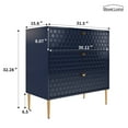 thumbnail image 2 of Boyel Living Commode 3 Tiroirs Table de Chevet Buffet Armoire de Rangement, Tiroirs Modernes avec Rangement pour Chambre, Bleu, 2 of 10