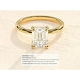 thumbnail image 4 of NS Enterprise 14k Gold Plated Emerald Cut Moissanite Engagement Ring – 1.50 CT Emerald Solitaire Gold Promise Ring for Women, 4 of 4