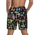 thumbnail image 4 of Goofa Bright Mushrooms Printed Men's Swim Trunks Board Shorts Quick Dry Mens Swimming Trunks with Compression Liner,Breathable Fit Hawaii Beach Shorts-, 4 of 9