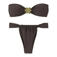 thumbnail image 3 of Xmyrz Women Swimsuits Two Piece Tankinis Split Beachwear Solid Tube Strapless Backless Women's Bathing Suits Cute Bikinis, 3 of 4