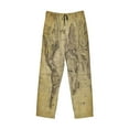 thumbnail image 4 of Daiia Vintage Map Women's Sleep Pant with Pockets and Drawstring,Pajama Pants-XX-Large, 4 of 9