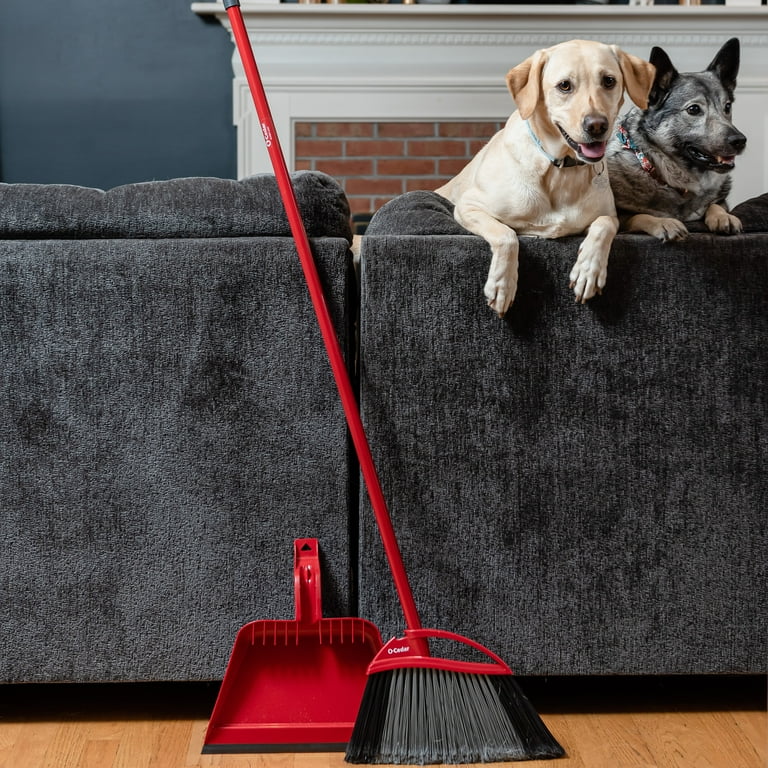 O-Cedar Pet Pro Power Corner Broom with Advanced Step-on Dust Pan