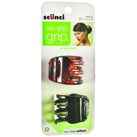 Scunci No-Slip Grip Jaw Clip 2 ea (Pack of 3)