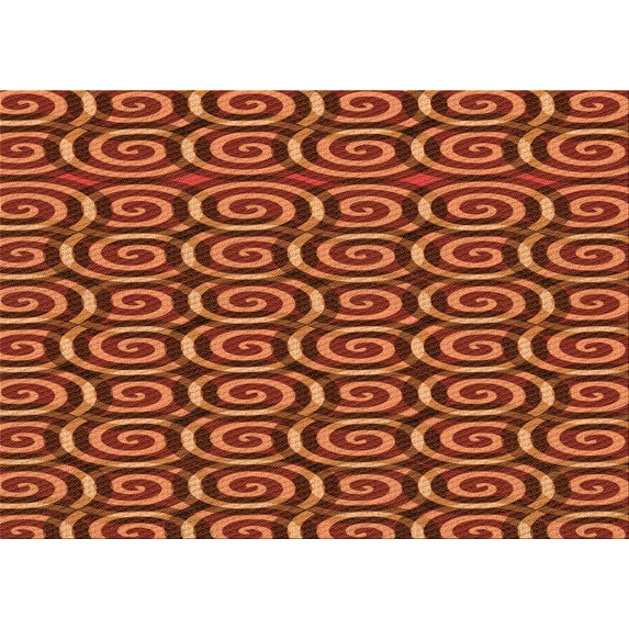 Ahgly Company Machine Washable Indoor Rectangle Transitional Tomato Red Area Rugs, 4' x 6'