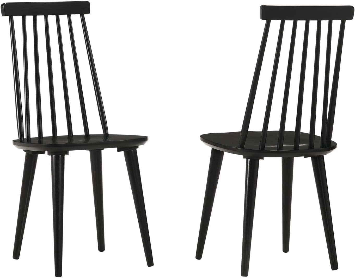 Duhome Dining Chairs Set of 2 Wood Dining Room Chair Black Spindle Chair for Kitchen, Windsor Chair Farmhouse Chairs Black