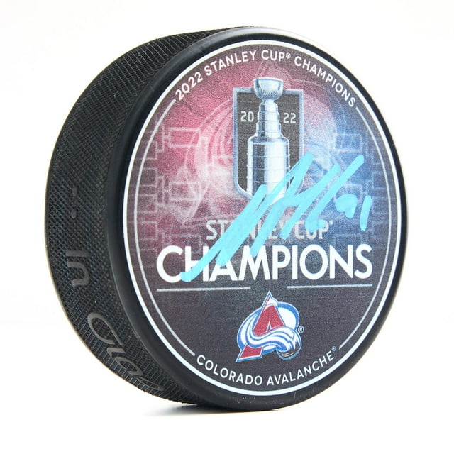 Nazem Kadri Autographié Avalanche du Colorado Rondelle de la Coupe Stanley 2022