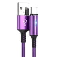thumbnail image 2 of Lámpara de respiración de relámpago alargada de 2 m, cable luminoso de 5 A para teléfono móvil, apto para Apple, alambre trenzado con lámpara, 2 of 5