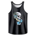 thumbnail image 2 of Mens Tank Top Funny Sleeveless Crewneck Graphic T Shirts Casual Beach Summer Athletic Muscle Breathable Vests Black L, 2 of 3