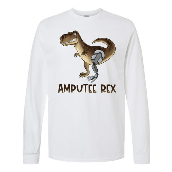 Inktastic Limb Loss Awareness Amputee Rex with Prosthetic Leg Long Sleeve T-Shirt