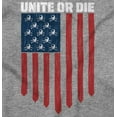 thumbnail image 2 of Unity Freedom Patriotic American Flag Unisex Plus Fleece Graphic Sweatshirt Brisco Brands 5X, 2 of 6