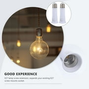 2pcs Bulb Socket Extender Telescopic Light Bulb Extension Socket E27 Socket