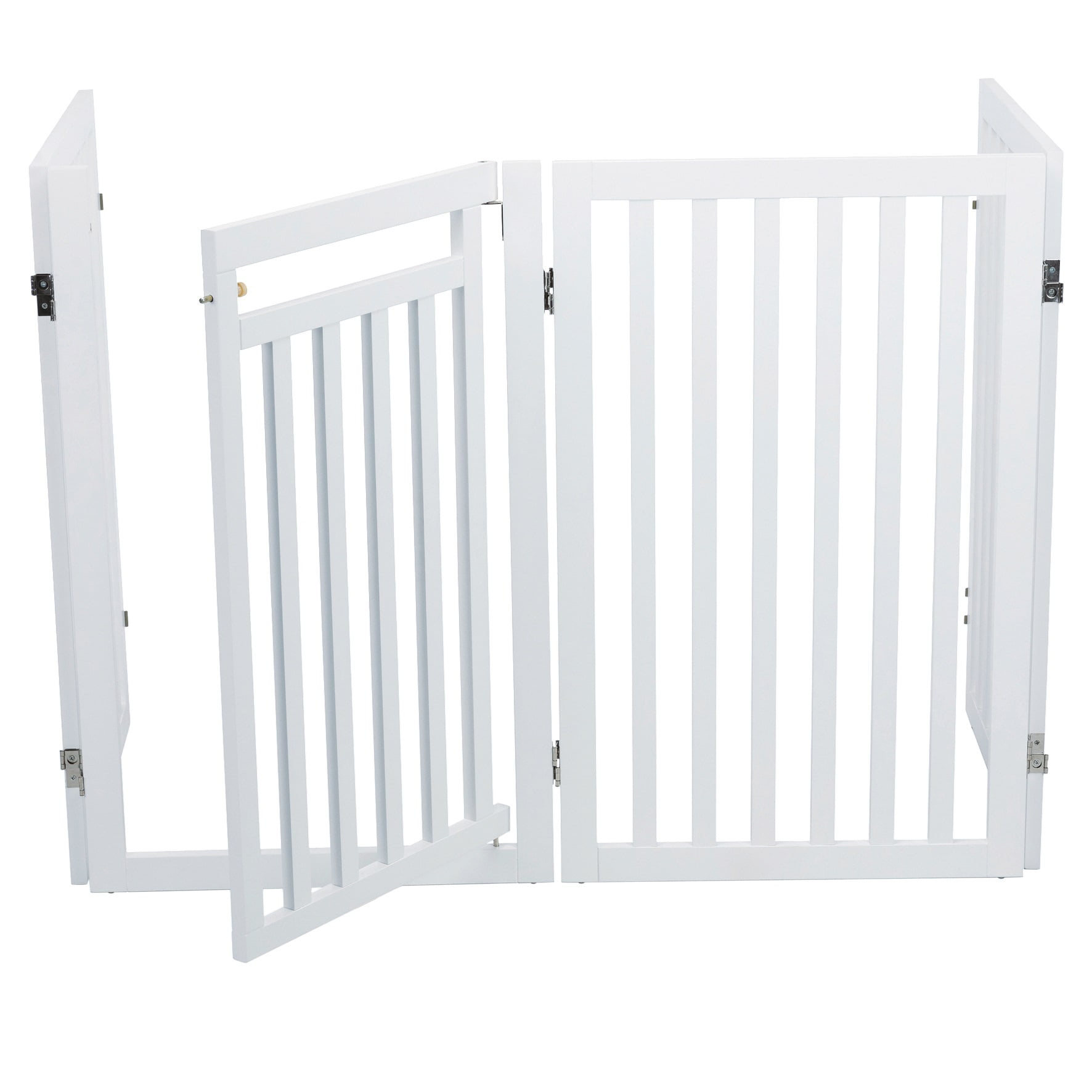 Wooden 4Panel Configurable Pet Gate (white)