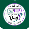 thumbnail image 4 of Inktastic Suicide Prevention- I Wear Teal and Purple for My Dad Boys or Girls Baby Bib, 4 of 4