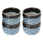 4Pcs Japanese Sake Set Ceramic Saki Cups Crafts Wine Glasses for Restaurant