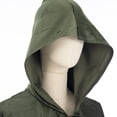 thumbnail image 5 of Hooded Ranger Tunic Robe, Hooded Medieval Ranger Robe Tunic With Shoulder Capelet, Belted Long Wizard Surcoat for Halloween Renaissance Larp Cosplay,Soft Woven Fantasy Costume Robe, Dark Blue L, 5 of 7