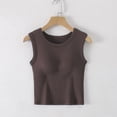 thumbnail image 2 of Nestiefly Tank Top for Women with Built in Bra Racerback Fitted Tanks Summer Casual V Neck Camisoles Basic Cami 2026 Coffee XL, 2 of 8