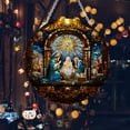 thumbnail image 1 of Round Acrylic Christmas Jesu Decoration Reveal Hanging Plaques Holiday Wall Decoration, 1 of 5