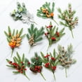 thumbnail image 3 of Coofit Artificial Plant Pick DIY: Faux Greenery Branch Desktop Decoration for Christmas, 3 of 3