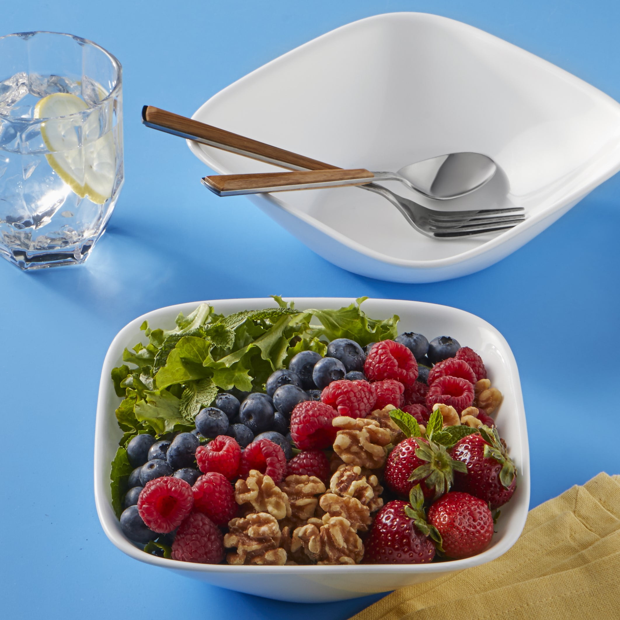 Corelle Pure White 32 oz Square Glass Serving Bowl (Set of 2)