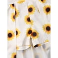 thumbnail image 4 of Newborn Baby Girl Sunflower Off Shoulder Top & Pant Skirt & Headband 3pcs Outfits Set, 4 of 4
