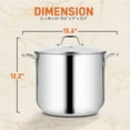 thumbnail image 2 of NutriChef Heavy Duty 15 Quart Stainless Steel Stock Pot with Handles and Lid, 2 of 7