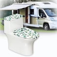 thumbnail image 6 of HELLHERO Petal Elastic Edge Washable Pack of 2 with Adjustable Toilet Top Cover Toilet Lid Seat Cover Set Washable and Reusable, 6 of 8