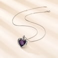 thumbnail image 3 of Cremation Jewelry for Ashes Pendant - Crystal Heart Urn Necklace with Mini Keepsake Urn Memorial Ash Jewelry, 3 of 6