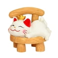 thumbnail image 1 of Estatua de gato de la suerte, adorno de mesa de resina, regalo de cumpleaños, colección, animal lindo Estilo B, 1 of 9