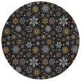 thumbnail image 2 of Addison Rugs Chantille Indoor/Outdoor Transitional Holiday Snowflake Black Machine Washable Round Rug, 8' x 8', 2 of 7