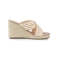 thumbnail image 3 of BLISSFUL STEP Sandales Compensées à Plateforme pour Femmes à Brides Croisées Beige 7, 3 of 8