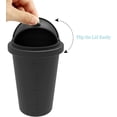 thumbnail image 4 of Bote de basura de silicona para coche con tapa para puerta de coche portátil apto para portavasos, consola de casa u oficina, 4 of 5