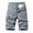 Gray, variant on AOOCHASLIY Shorts Men Clothes Fashion Men's Pocket Zipper Buttons Solid Leisure Time Tooling Short Pants