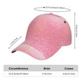 thumbnail image 2 of Gukieu Sparkly Pink Glitter Prin Baseball Cap, Adjustable Sweat-wicking Daily,Travel, Sports Cap, Unisex, 2 of 6