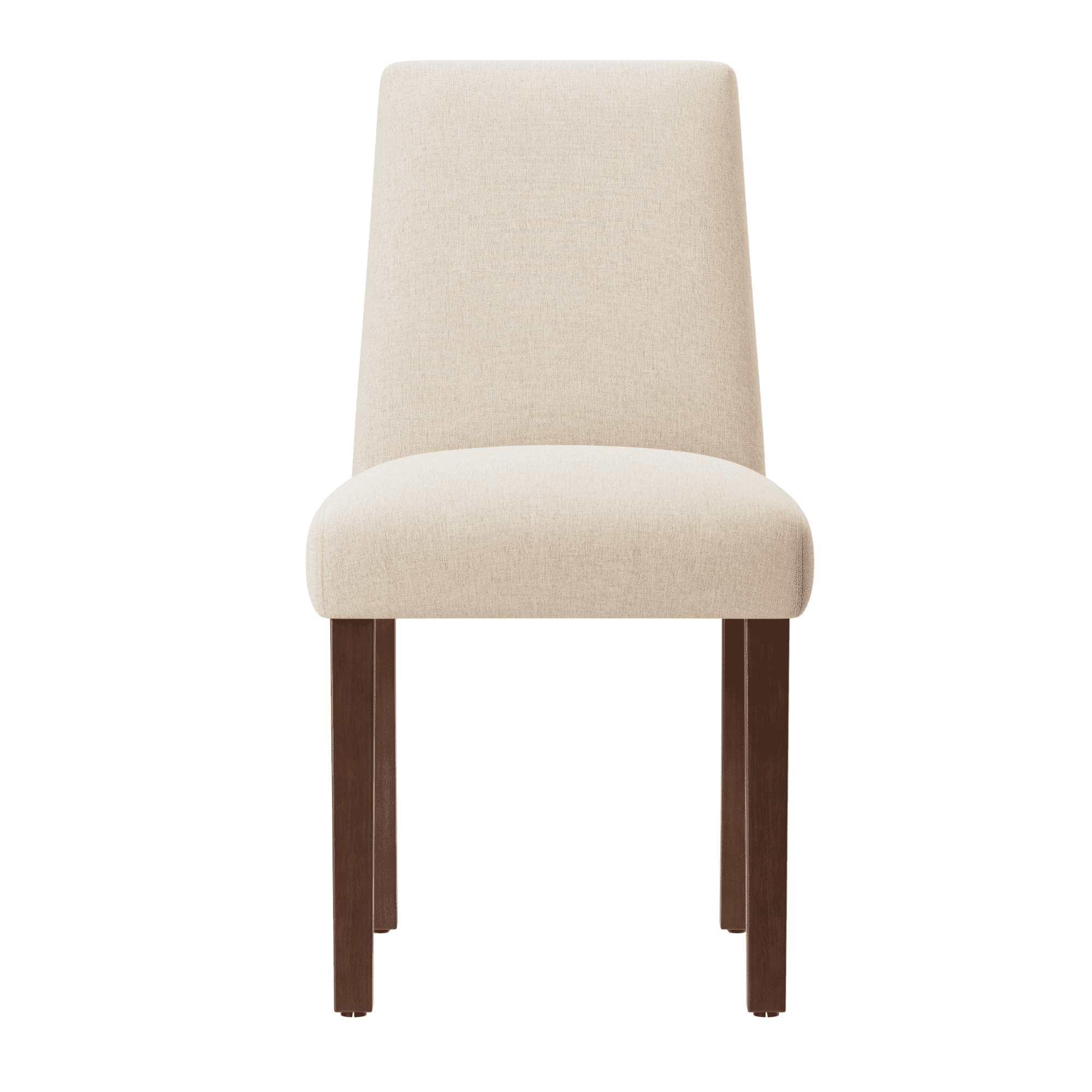 EOP Upholstered Dining Chairs Set of 2, Linen Fabric Dining Side Chairs, Farmhouse Dining Room Chairs, Stylish Kitchen Chairs with Solid Wood Legs and Padded Seat, Beige