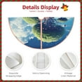 thumbnail image 3 of Xecao Fantasy Treehouse Planet Scene Pattern Christmas Tree Skirt Round Xmas Tree Mat Base Cover for Holiday Home Decorations-30", 3 of 6
