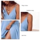 thumbnail image 4 of Vestido para dormir con tirantes finos, sin mangas, de algodón, cintura atada, dobladillo dividido, cuello en V, vestido de pijama dividido, 4 of 5