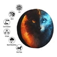 thumbnail image 4 of Gukieu Red And Blue Fire Cat Print Car Tire Cover, Adjustable Waterproof and Dustproof Tire Protection Cover, Suitable for SUV, Truck, Van-15 inch, 4 of 6