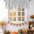 thumbnail image 2 of Gray Thin Lines Tie Up Valance Curtains for Windows, Kitchen Curtains Window Treatments, Modern Striped Minimalist Short Window Shades Valances for Bedroom Bathroom Cafe 42"x18", 2 of 8