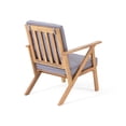 thumbnail image 4 of Ford Outdoor 8 Seater Acacia Wood Chat Set with Coffee Table, Teak, Dark Gray, 4 of 12