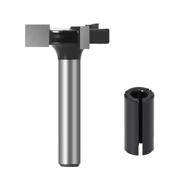 Mèche de Surfaçage pour Planche à Découper CNC 1/4 Pouces Tige, Mèche de Raboteuse pour Aplatissement de Dalle, Mèche de Raboteuse en Carbure, Outil de Rabotage pour Fraisage du Bois, Outils de Menuiserie