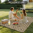thumbnail image 4 of Traditional Morocco Outdoor Rug for Patio/Deck/Porch, Non-Slip Large Area Rug 6 x 9 Ft, Vintage Abstract Geometric Art Brown Indoor Outdoor Rugs Washable Area Rugs, Camping Rug Carpet Runner, 4 of 8