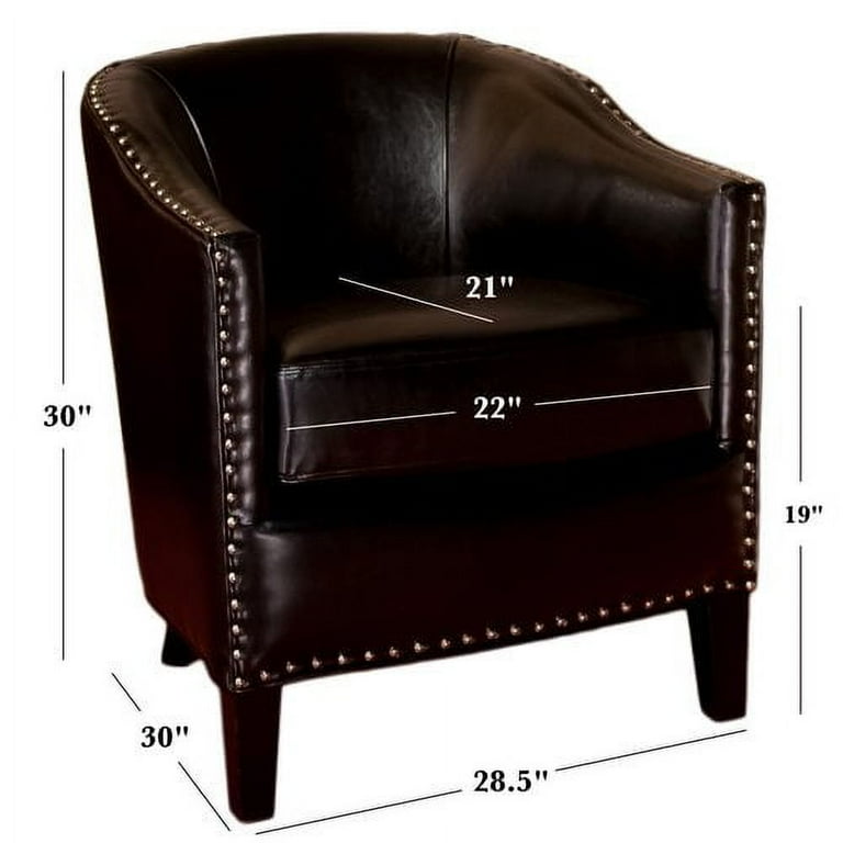 Black Studded Club Chair