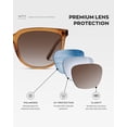 thumbnail image 4 of Lentes de Sol WearMe Pro Polarizados Clásicos Retro Cuadrados Marrón, 4 of 8