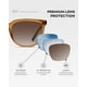 thumbnail image 4 of Lentes de Sol WearMe Pro Polarizados Clásicos Retro Cuadrados Marrón, 4 of 8