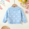 thumbnail image 4 of Younger Tree Baby Girl Cardigan Sweaters Long Sleeve Button Closure Knitted Cable Cardigan Coat for 2-3T, 4 of 8