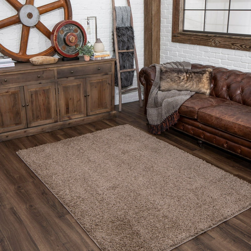 Mohawk Home Willow Creek Solid Shag Area Rug, Taupe