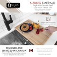 thumbnail image 6 of Stylish Dual-Mount 28" Stainless Steel Single Bowl Kitchen Sink S-306TG, 6 of 11